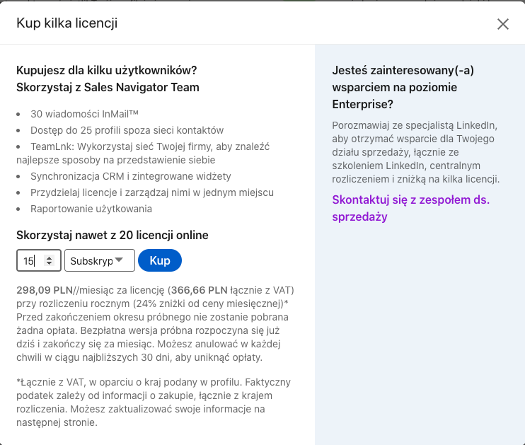 Linkedin Sales Navigator Team