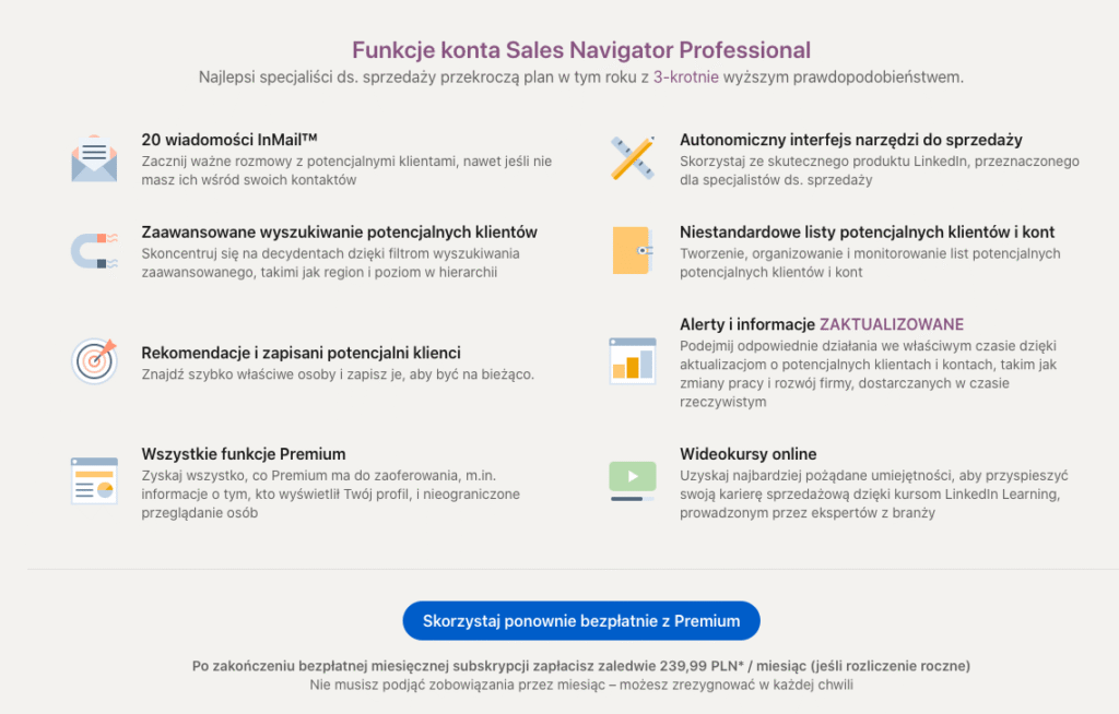 Linkedin Sales Navigator-funkcje